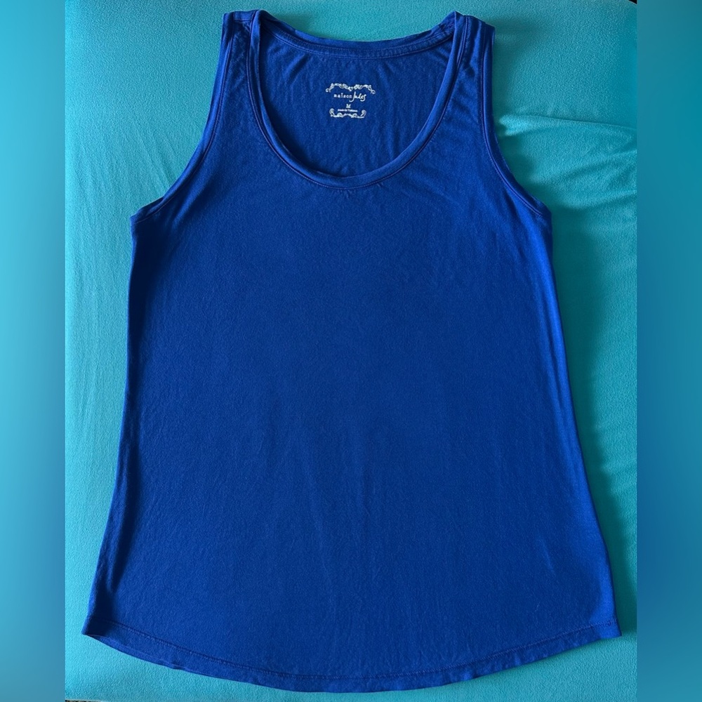 Madison Jules Vibrant Royal Blue Casual Tank Top Size Medium